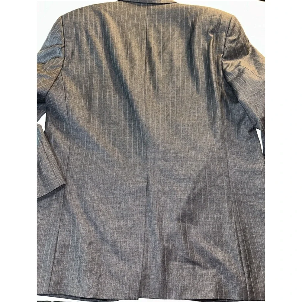 Lauren Ralph‎ Lauren Wool Blazer 42R Gray Pinstripe Sport Coat Mens